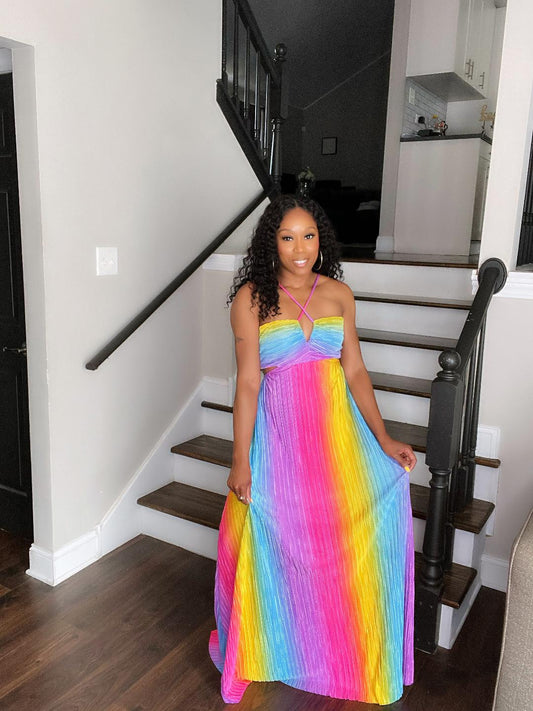 "Rainbow" Maxi Dress