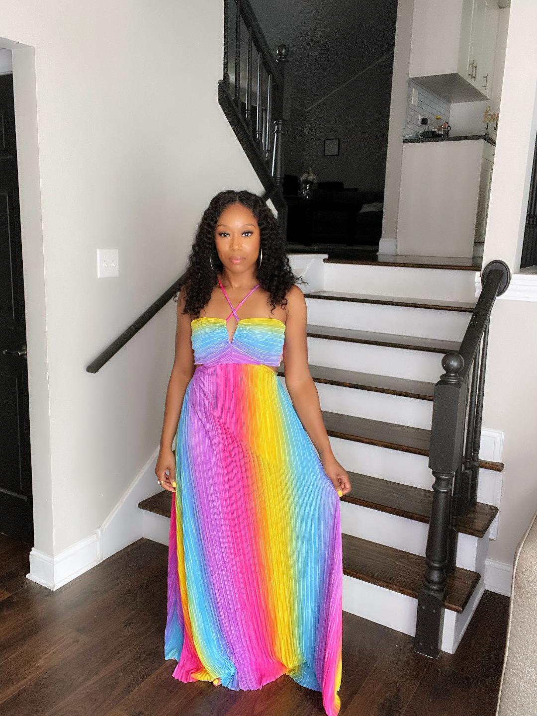 "Rainbow" Maxi Dress
