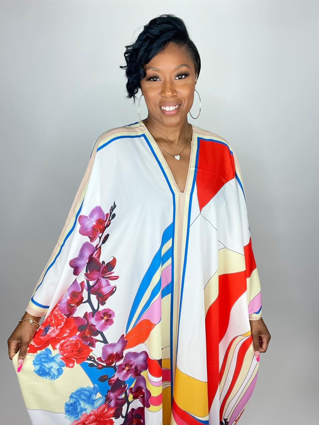 "Regal" Kimono Maxi Dress
